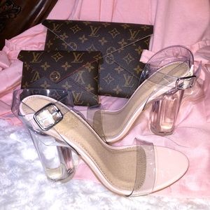 NEW Nude Lucite Heels